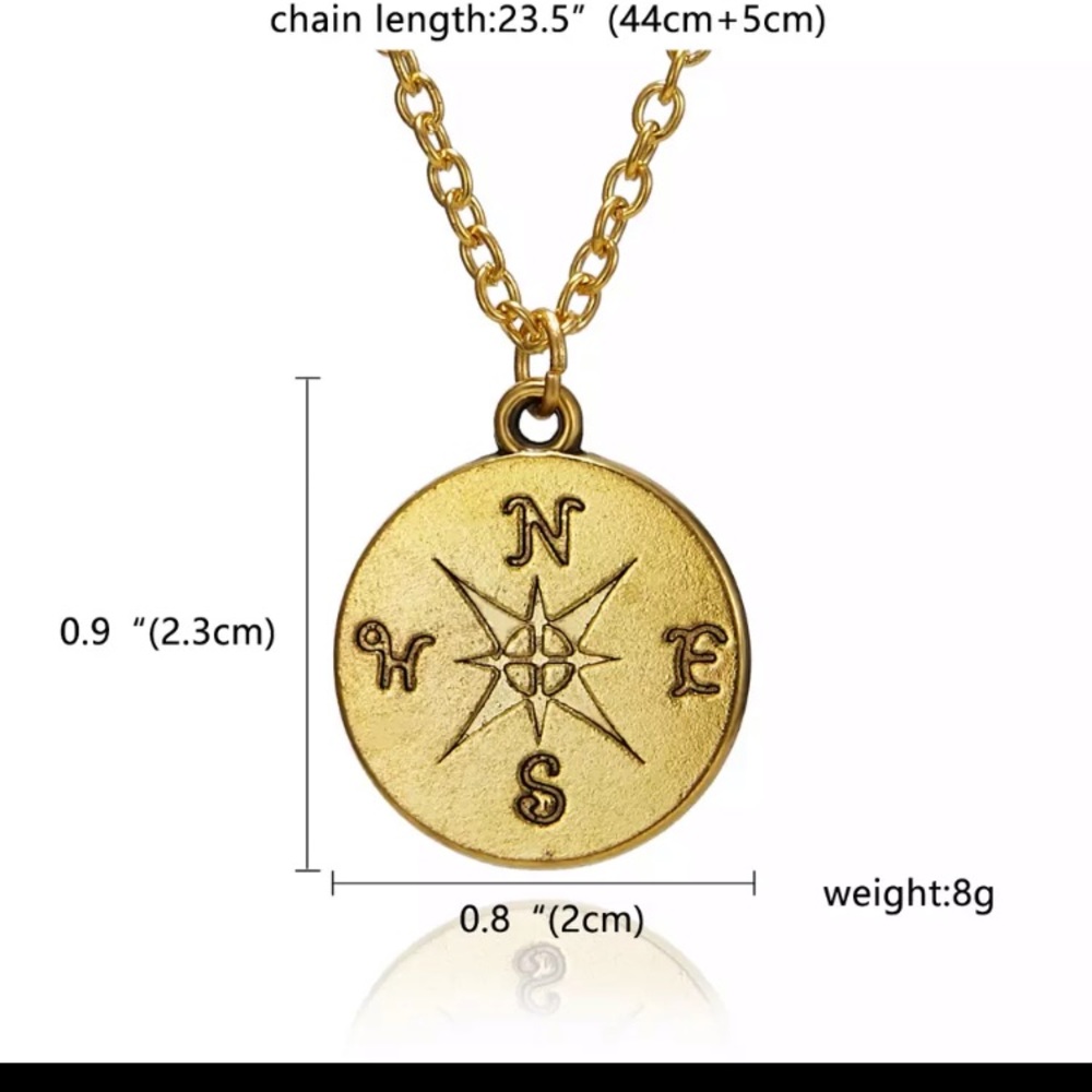 🧭 3 / $20 🧭 ❗️ Going places compass necklace - Picture 3 of 4